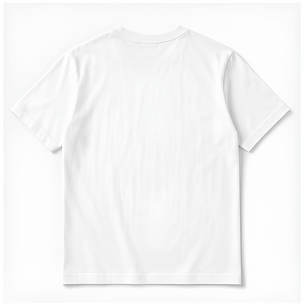 Plain white t-shirt on a white background