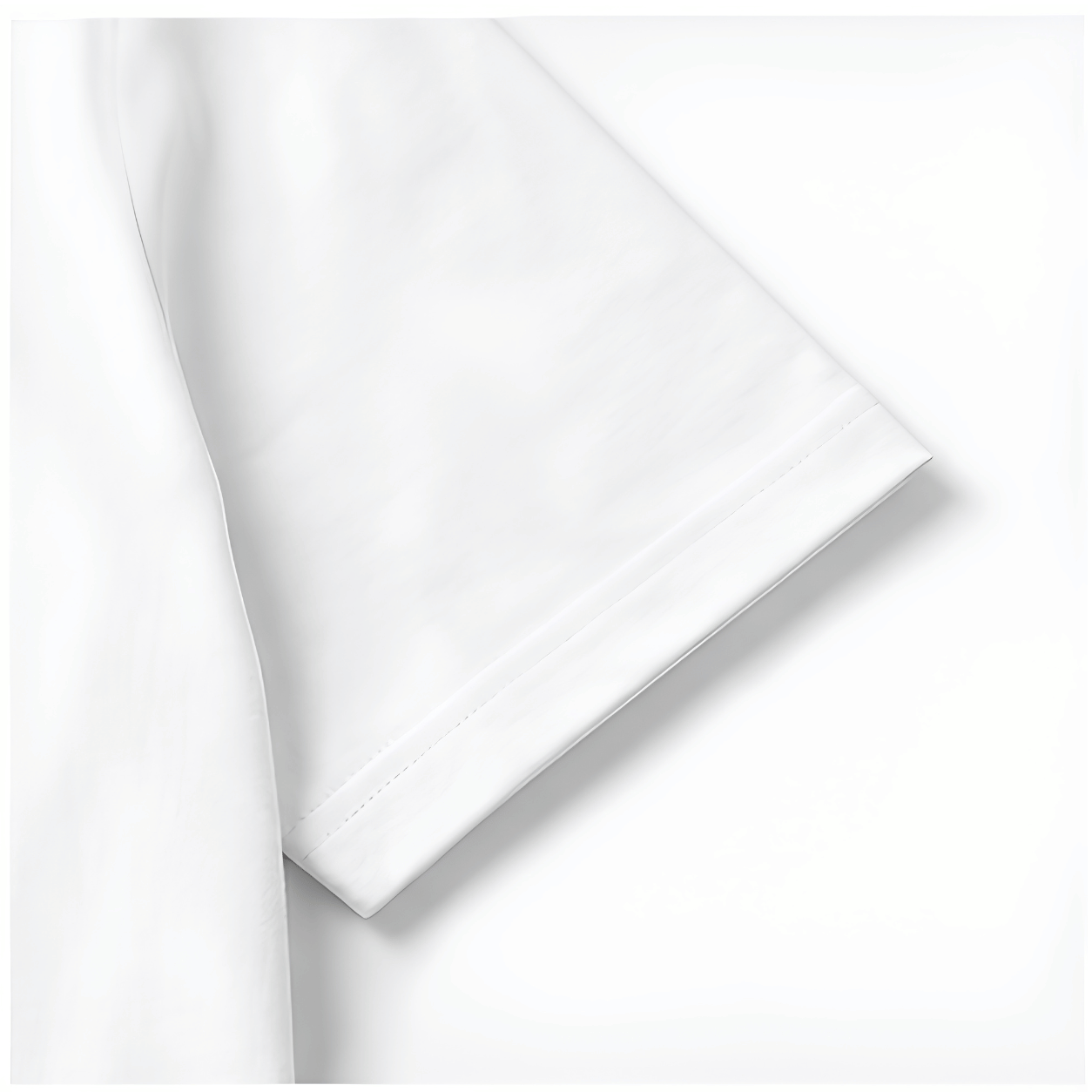 Two white sheets of paper on a white background