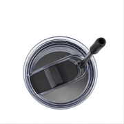 20 oz Constellation Tumbler - SearchPify - Elizabeth’s Jewelry & Creations Clear tumbler with black straw on a white background