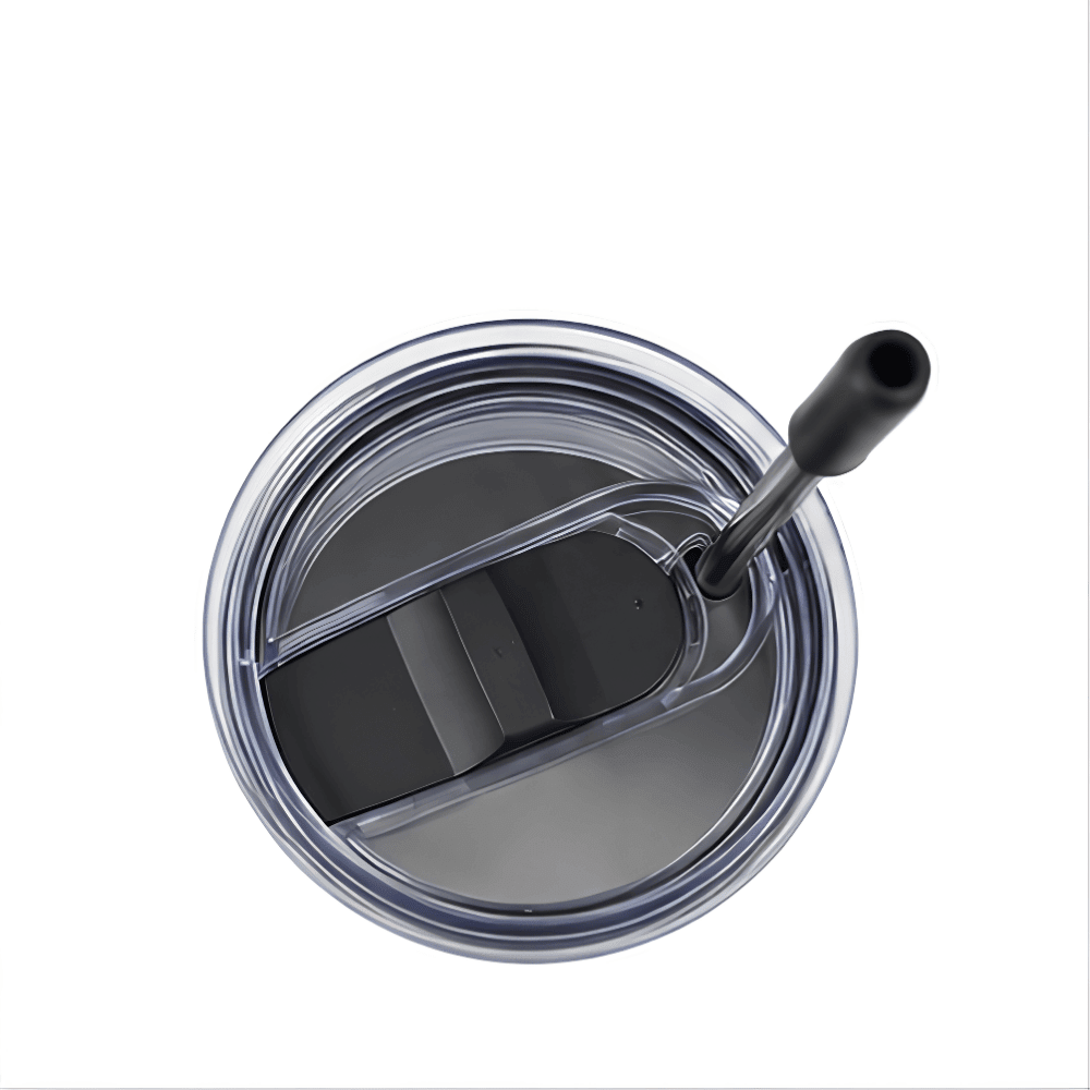 20 oz Constellation Tumbler - SearchPify - Elizabeth’s Jewelry & Creations Clear tumbler with black straw on a white background