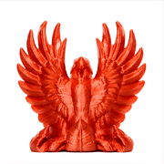 3D-Printed Business Card Holder - SearchPify - Red eagle statue on a white background