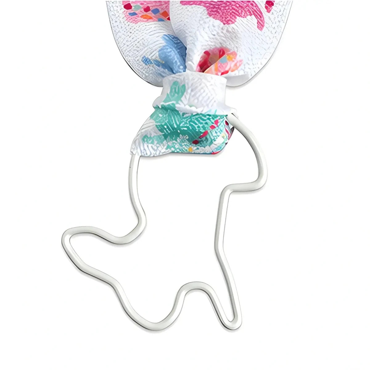 Animals Paperclip Bookmark - White Bunny - SearchPify - Colorful bunny-shaped bag with a long strap on a white background