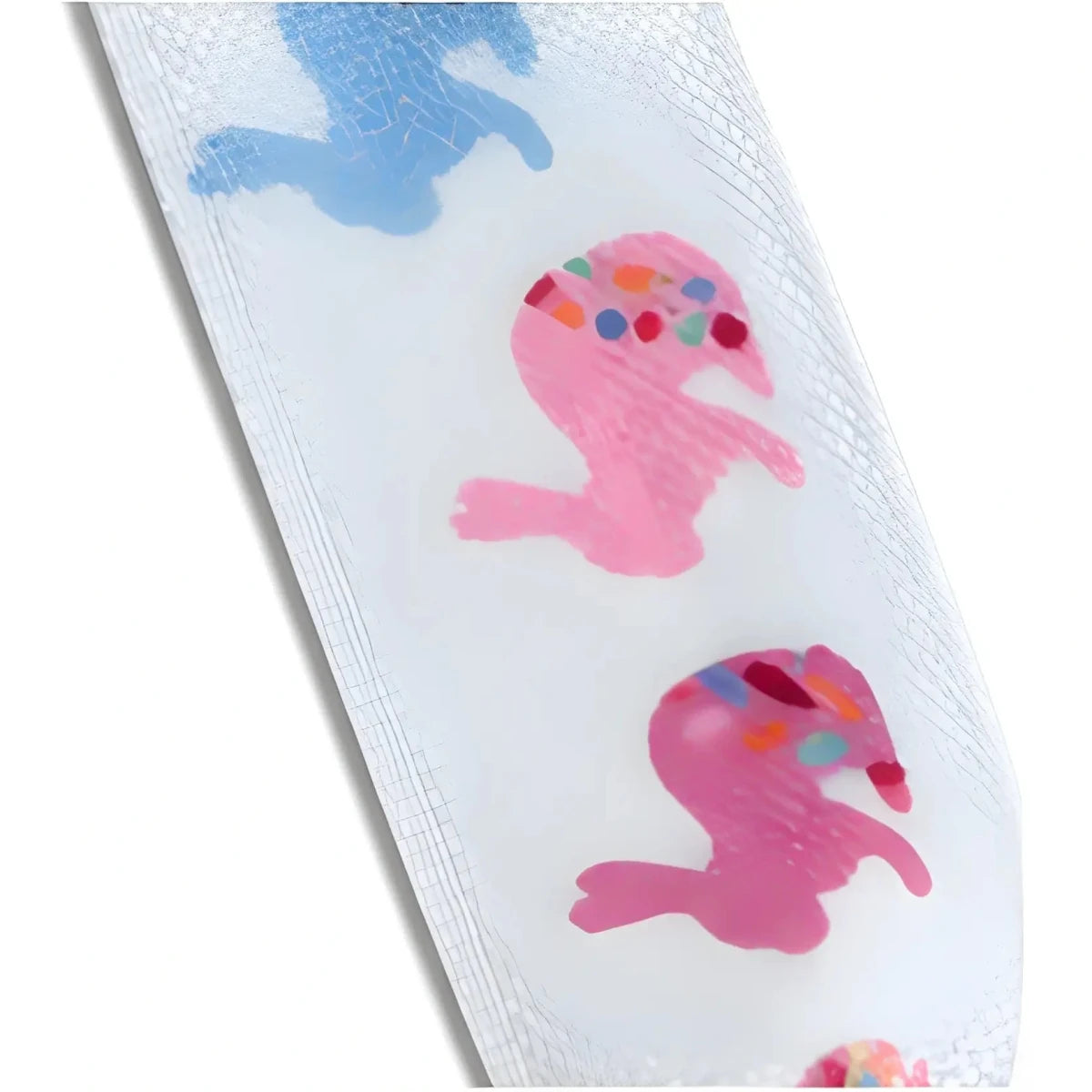 Animals Paperclip Bookmark - White Bunny - SearchPify - White ribbon with pink mermaid and blue whale cutouts on a white background