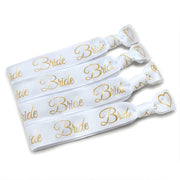 Bridal Hair Tie - White and Gold Bride - SearchPify - Bridal Hair Tie - White and Gold Bride