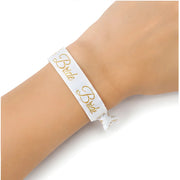 Bridal Hair Tie - White and Gold Bride - SearchPify - Bridal Hair Tie - White and Gold Bride