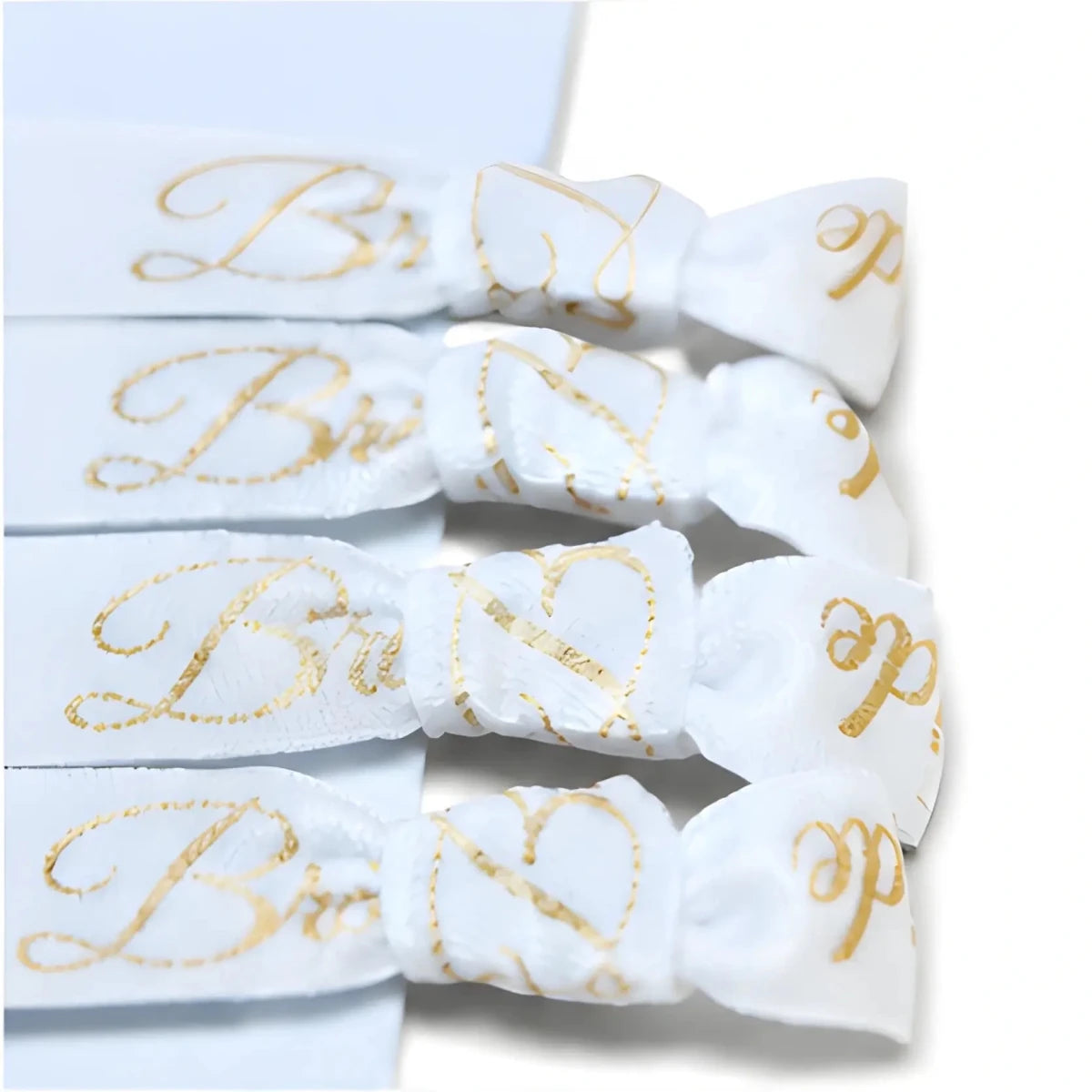 Bridal Hair Tie - White and Gold Bride - SearchPify - Bridal Hair Tie - White and Gold Bride
