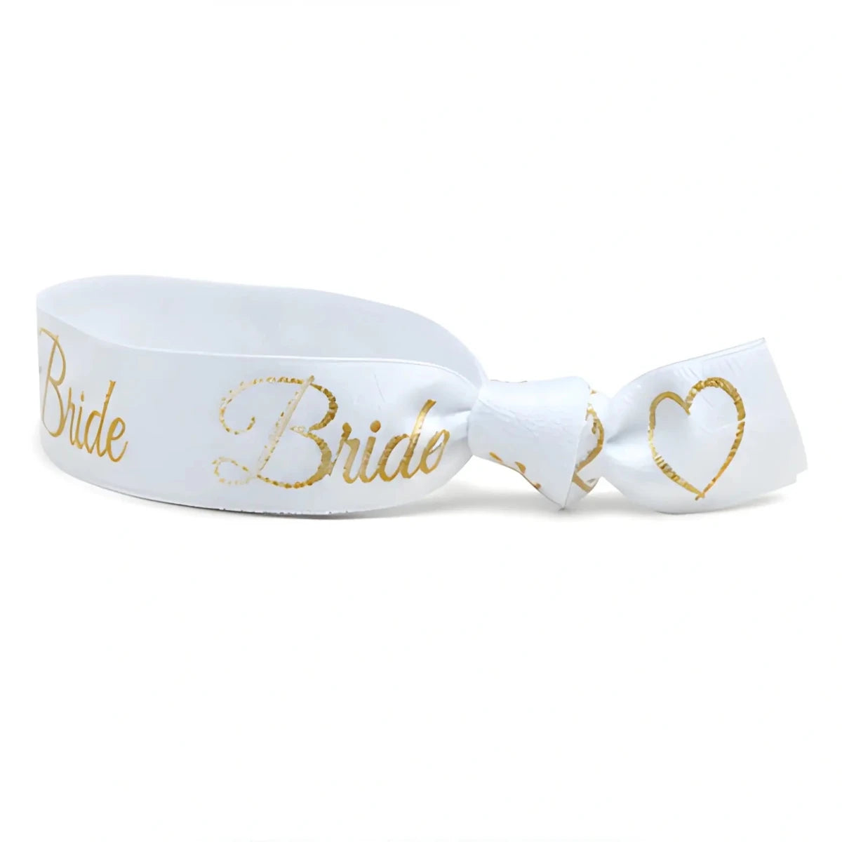 Bridal Hair Tie - White and Gold Bride - SearchPify - Bridal Hair Tie - White and Gold Bride